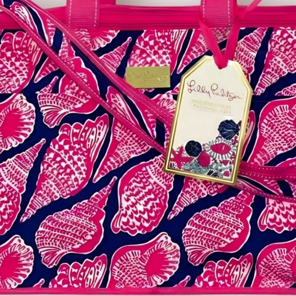 Lilly Pulitzer Beach Cooler in CUTE AS SHELL Summer Beach Bag NEW - Picture 4 of 6